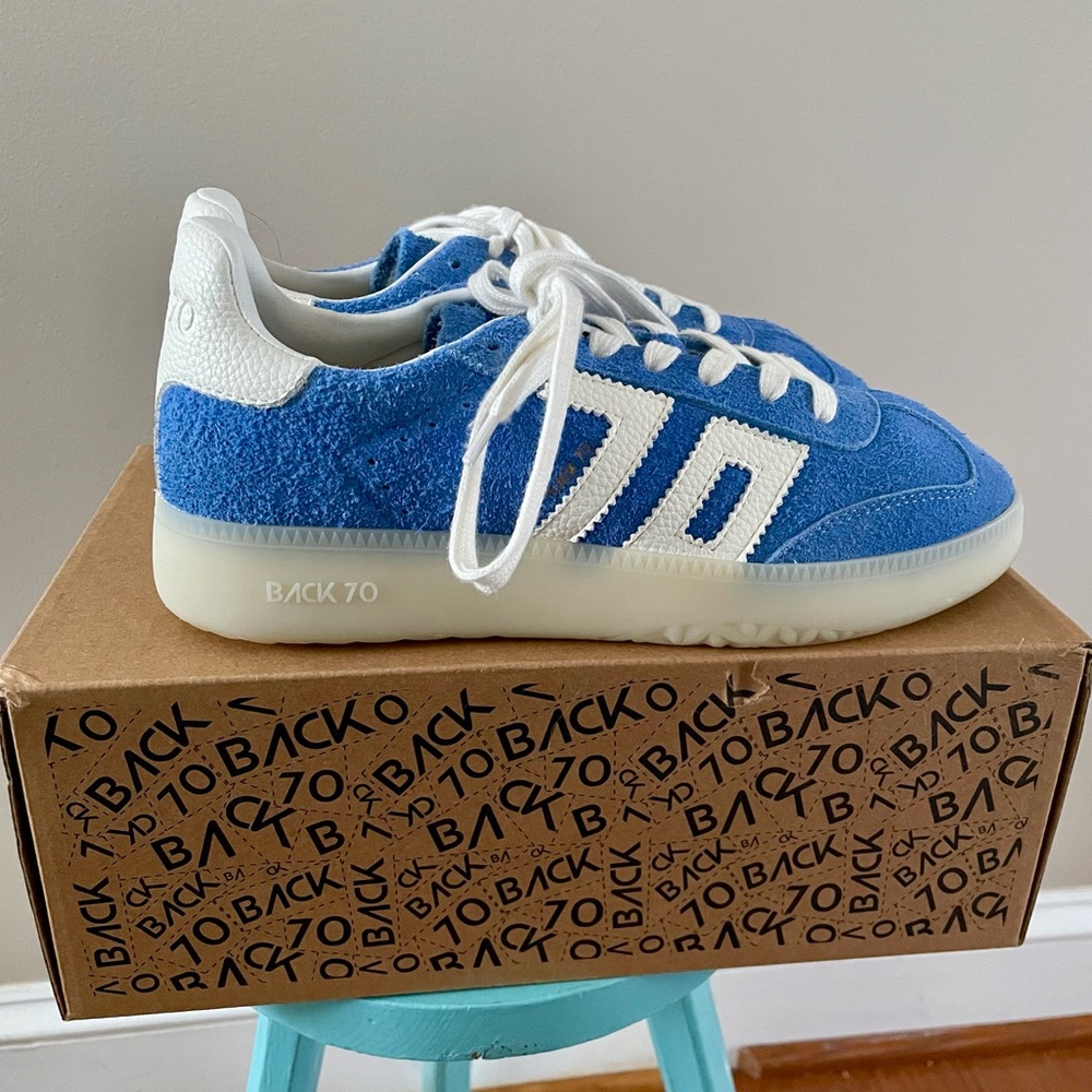 Back 70 Boston 2505 Sneakers Blue Suede Women’s Size 39 - Picture 4 of 8